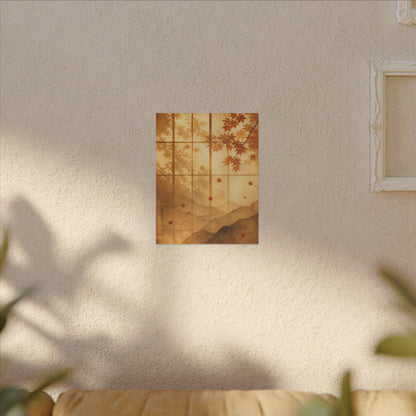 Shoji Screen Texture Canvas Art | Earthy Japandi Art