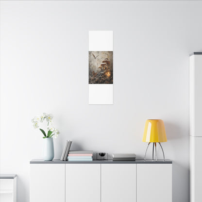 Wild Mushrooms Texture Canvas Art | Elegant Japandi Art