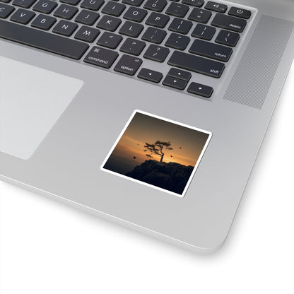 Ma Pine Tree Sticker - Dark Japandi Moody Minimal