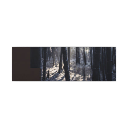 Bamboo Grove Canvas Art | Winter Dark Japandi Moody Minimal Art