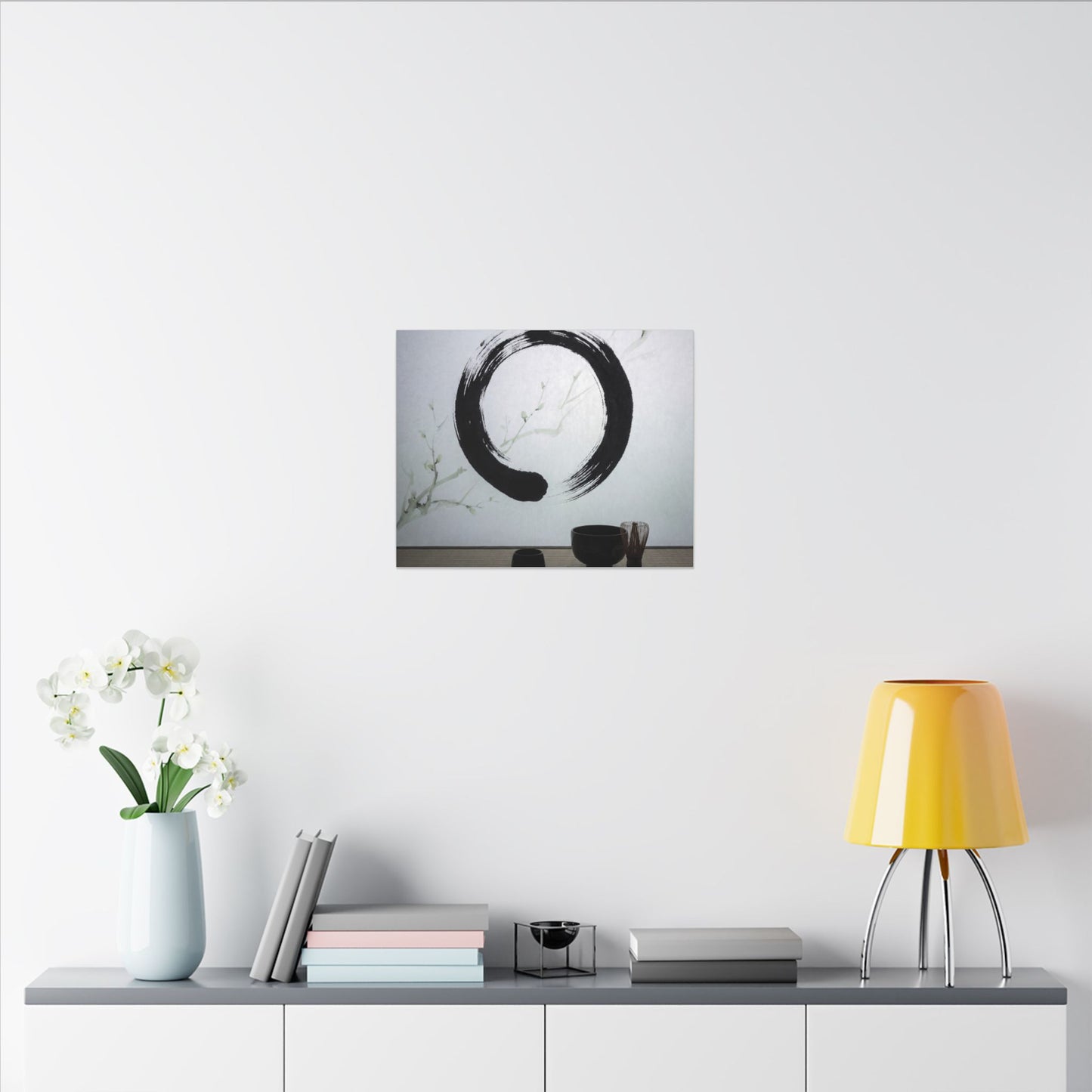 Tea Ceremony Enso Canvas Art | Peaceful Zen Art