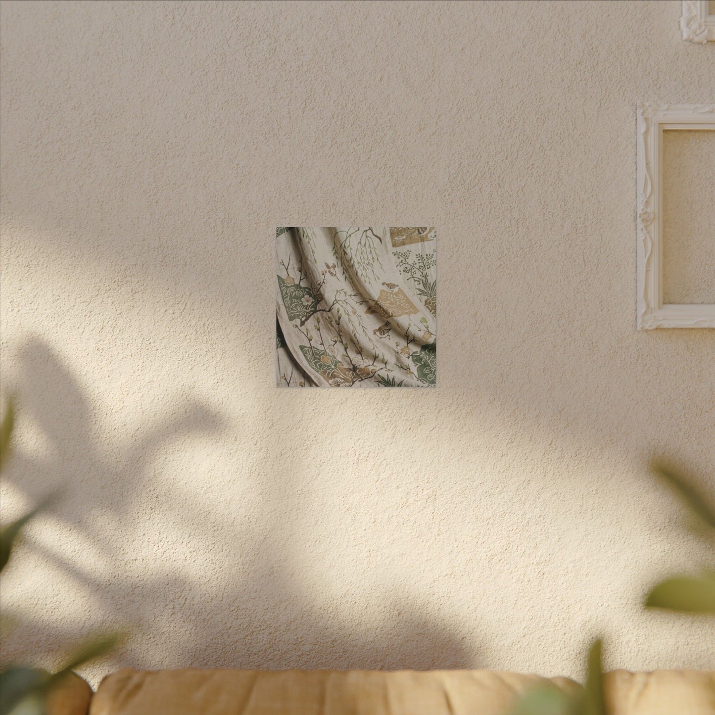 Silk Drape Canvas Art | Spring Japandi Japanese Pattern Art