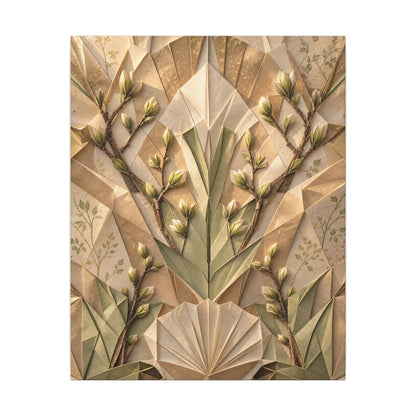 Kanso Paper Fold Canvas Art - Japandi Japanese Pattern