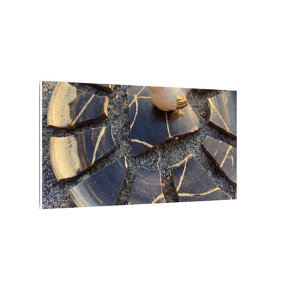 Golden Hour Broken Pottery Canvas Art - Kintsugi Datsuzoku