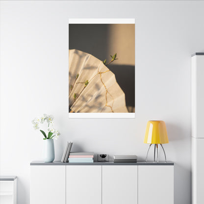 Paper Fold Gold Vein Canvas Art | Healing Kintsugi Art