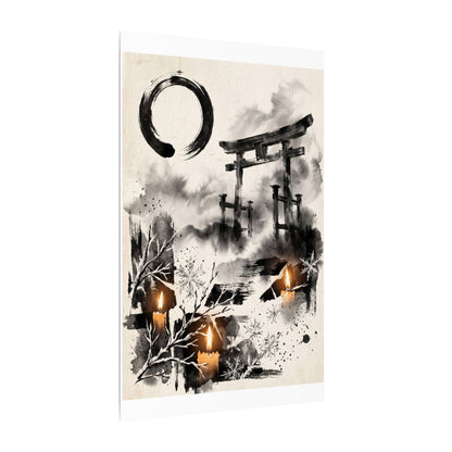 Candlelight Torii Gate Canvas Art - Zen Datsuzoku