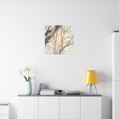 Ma Shadow Play Canvas Art - Japandi Watercolor