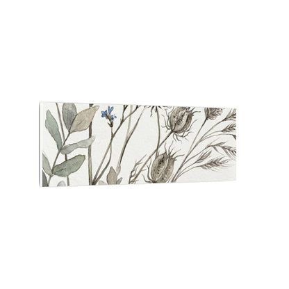 Dried Flowers Canvas Art | Summer Japandi Watercolor Art