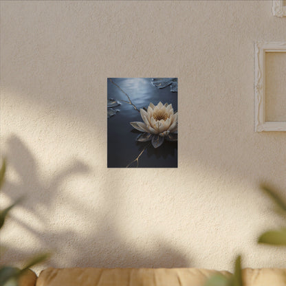Beautiful Lotus Flower Canvas Art - Gold Vein Kintsugi