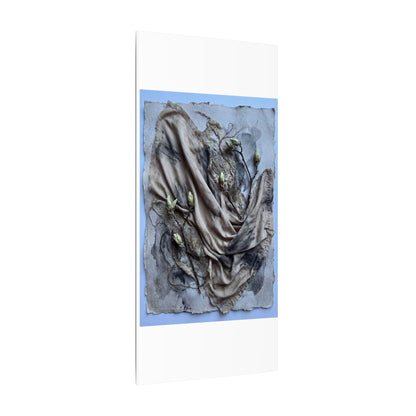 Japandi Silk Drape in Moonlight | Texture Canvas Art