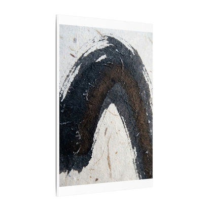 Moody Ink Brushstroke Canvas Art - Moody Minimal Dark Japandi