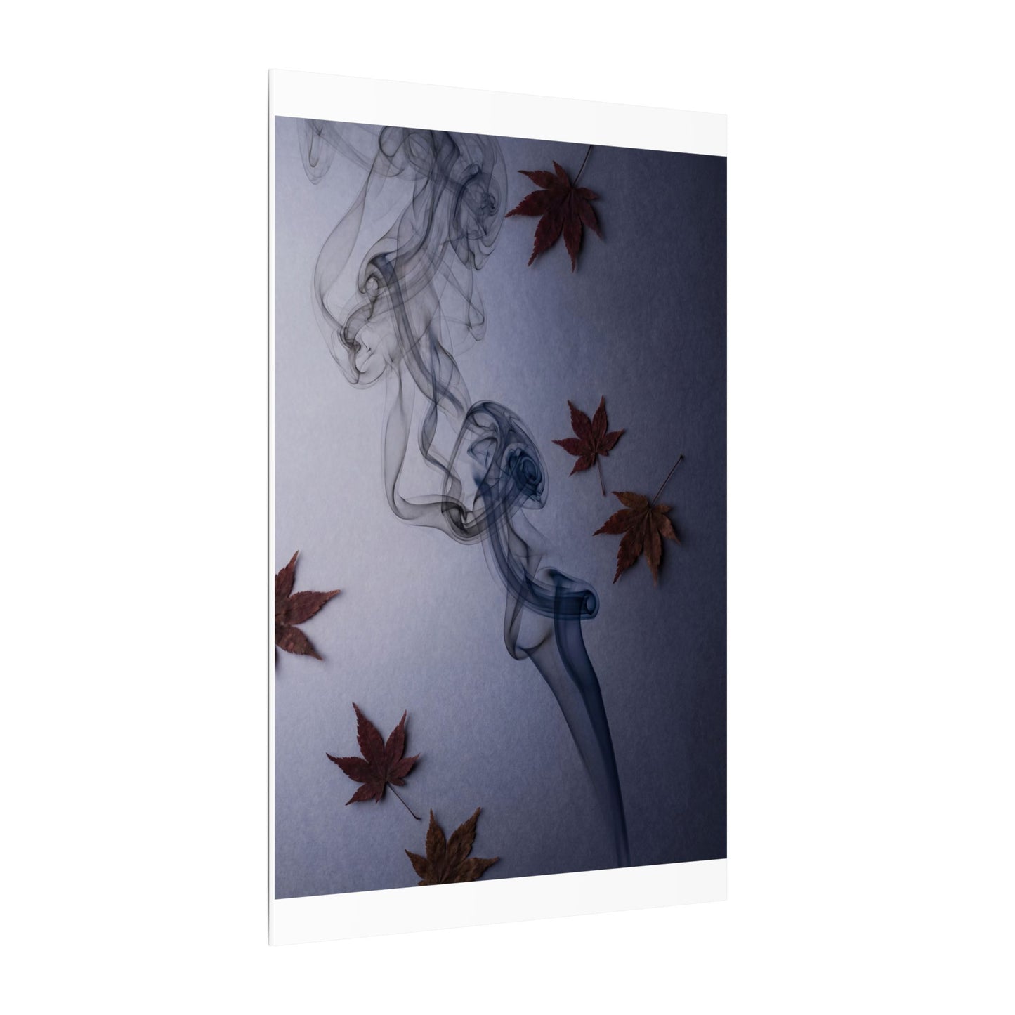 Dark Japandi Incense Smoke in Dawn | Moody Minimal Canvas Art