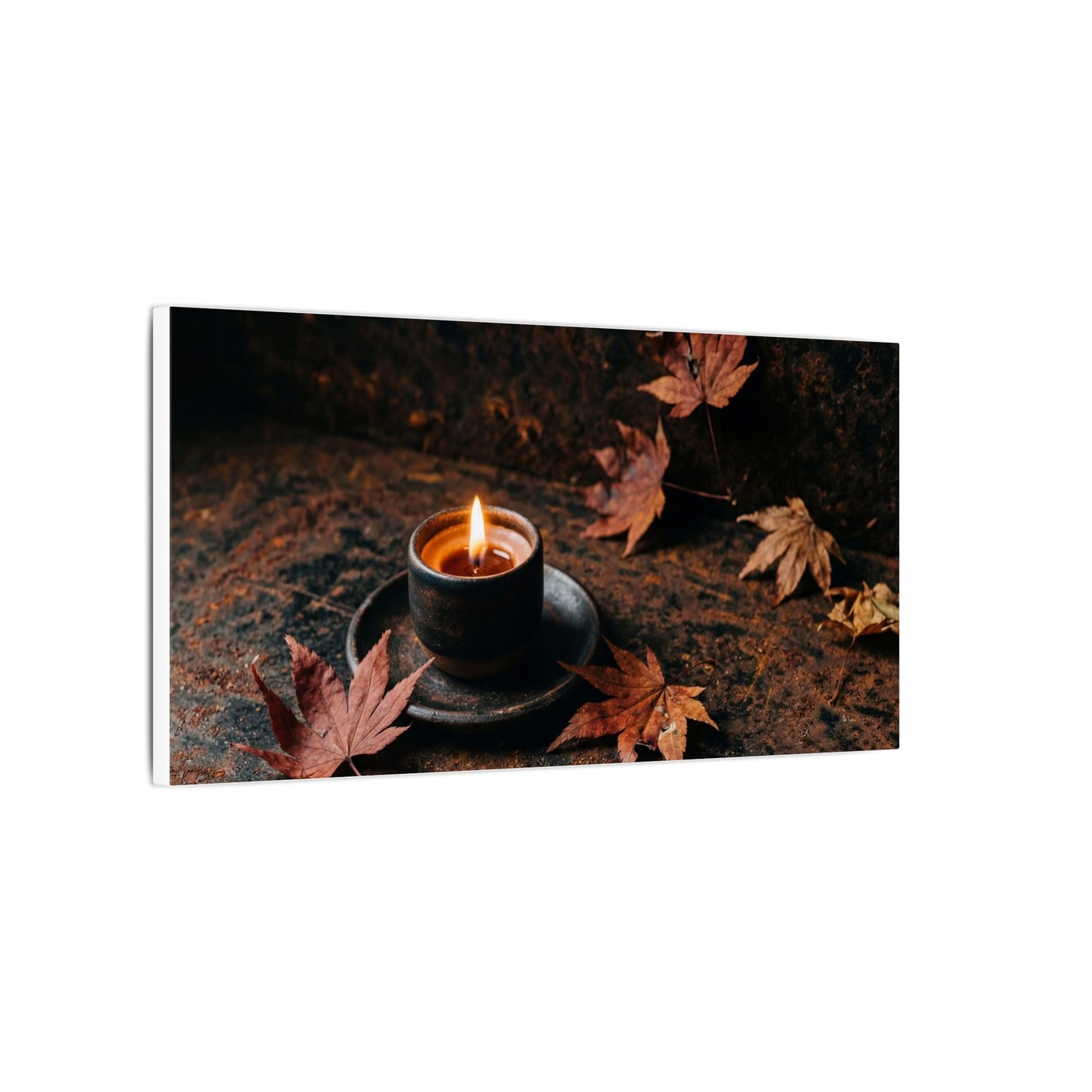 Autumn Rust Patina Shadow Zen Canvas Art | Sophisticated Decor