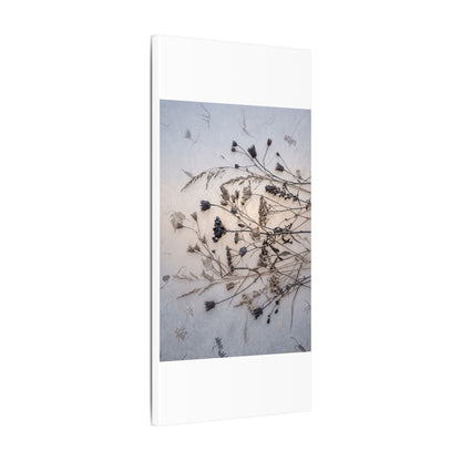 Elegant Dried Flowers Canvas Art - Japanese Pattern Japandi