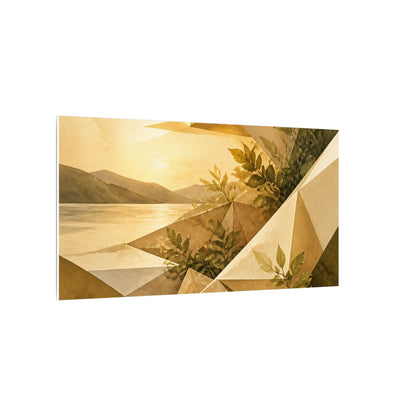 Golden Hour Paper Fold Canvas Art - Japandi Ma
