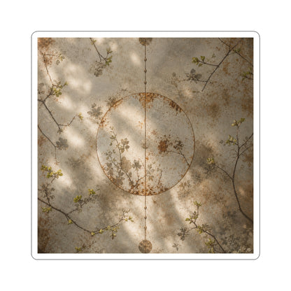 Kanso Rust Patina Sticker - Japandi Japanese Pattern