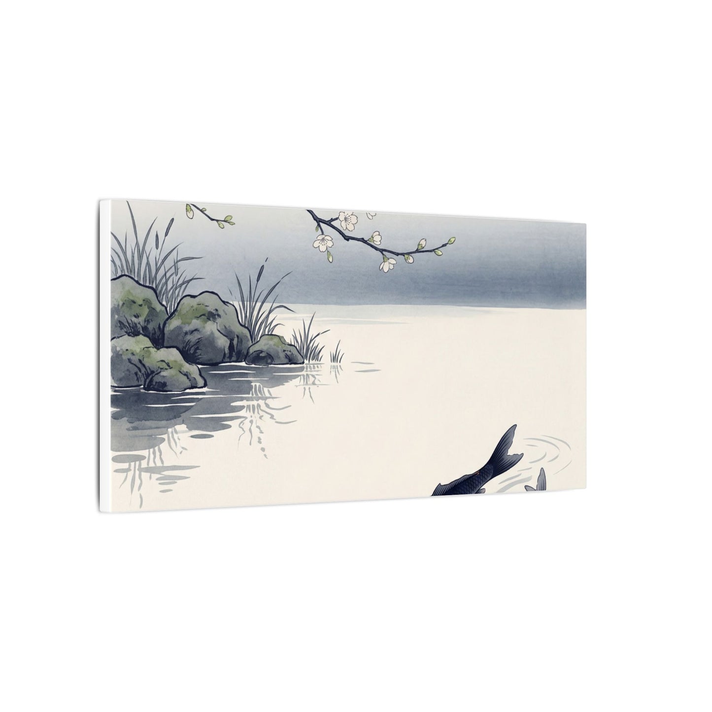 Ma Koi Pond Canvas Art - Zen Ukiyo E Inspired