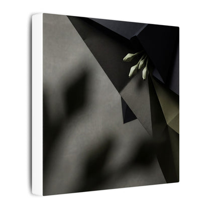 Paper Fold Moody Minimal Canvas Art | Luxurious Dark Japandi Art