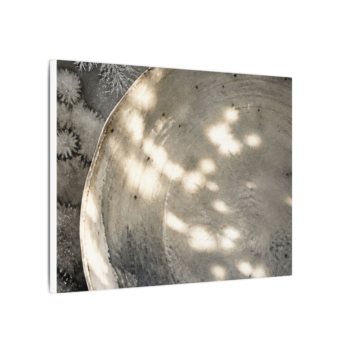 Ceramic Bowl Watercolor Canvas Art | Warm Japandi Art