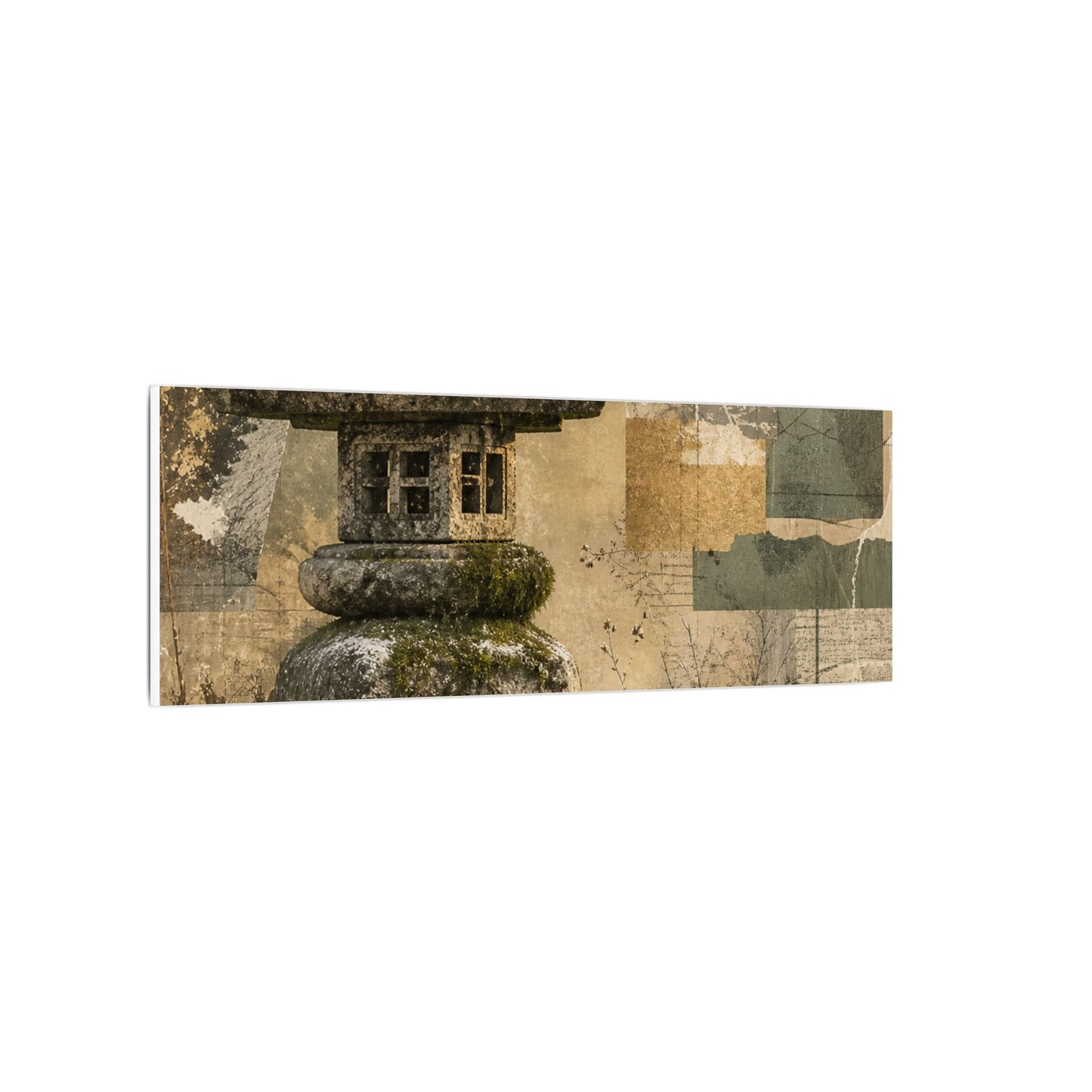 Elegant Stone Lantern Canvas Art - Texture Japandi