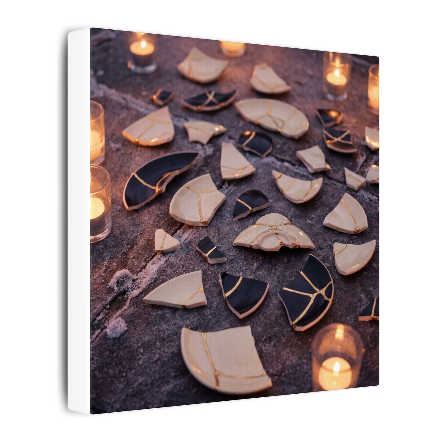 Winter Broken Pottery Broken Beauty Canvas Art | Beautiful Decor
