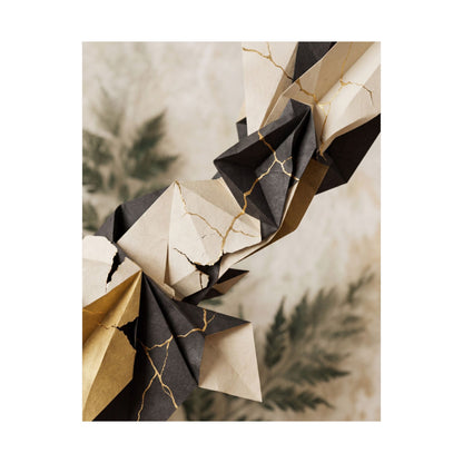 Kintsugi Paper Fold in Overcast | Broken Beauty Wall Art Print