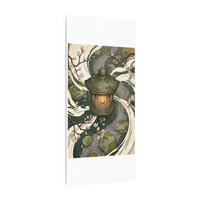 Zen Stone Lantern in Candlelight | Ukiyo E Inspired Canvas Art