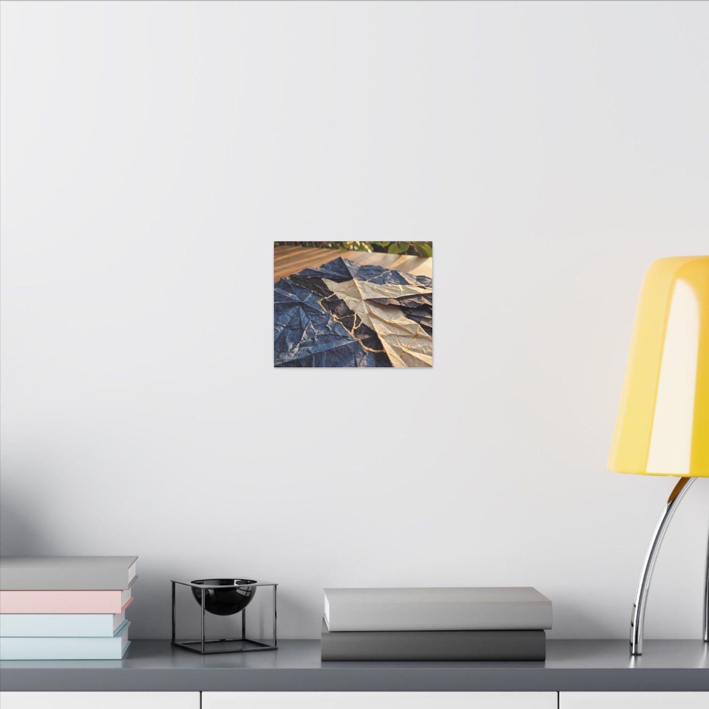 Golden Hour Paper Fold Canvas Art - Kintsugi Ma
