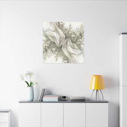 Summer Silk Drape Watercolor Canvas Art | Cozy Decor