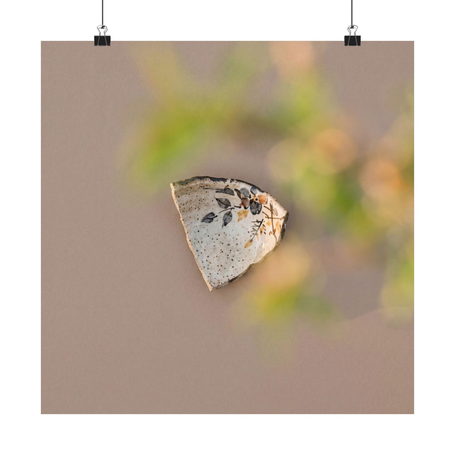 Ma Ceramic Bowl Wall Art Print - Japandi Japanese Pattern
