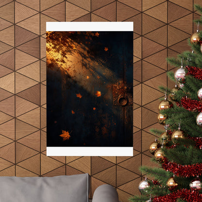 Rust Patina Wall Art Print | Autumn Dark Japandi Shadow Zen Art