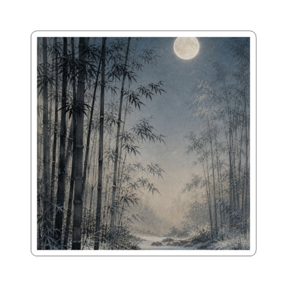 Bamboo Grove Winter Sticker | Japandi Cozy Design