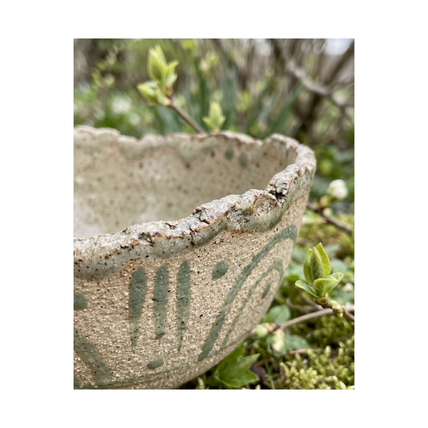 Ceramic Bowl Japanese Pattern Wall Art Print | Earthy Japandi Art