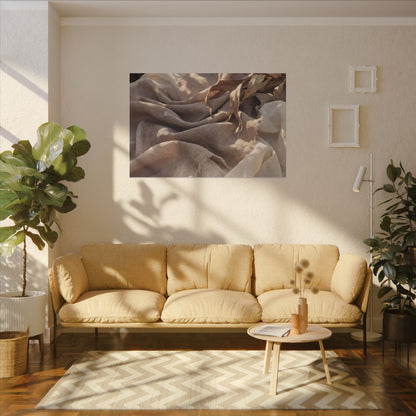 Silk Drape Summer Canvas Art | Japandi Neutral Design