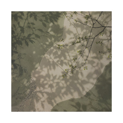 Neutral Shadow Play Canvas Art - Japanese Pattern Japandi