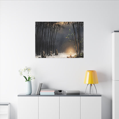 Tranquil Bamboo Grove Canvas Art - Karesansui Zen