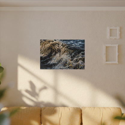 Ocean Wave Winter Canvas Art | Kintsugi Artful Design