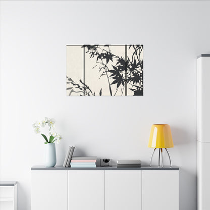 Shoji Screen Canvas Art | Summer Japandi Minimal Line Art