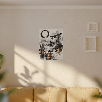 Candlelight Torii Gate Canvas Art - Zen Datsuzoku