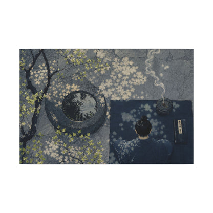 Spring Incense Smoke Ukiyo E Inspired Canvas Art | Tranquil Decor