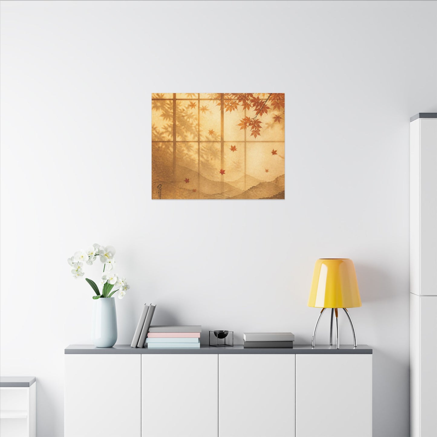 Shoji Screen Texture Canvas Art | Earthy Japandi Art