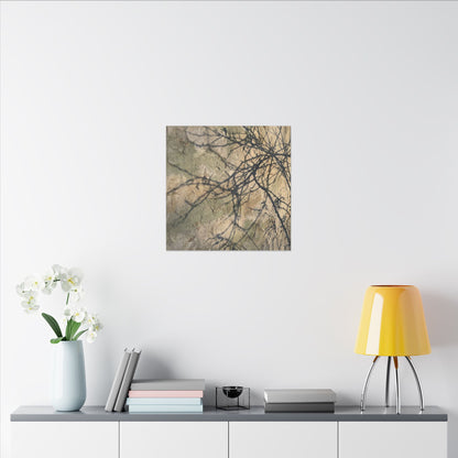 Japandi Shadow Play in Golden Hour | Texture Canvas Art
