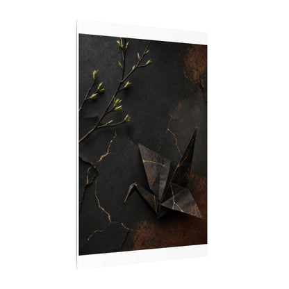 Paper Fold Canvas Art | Spring Kintsugi Broken Beauty Art