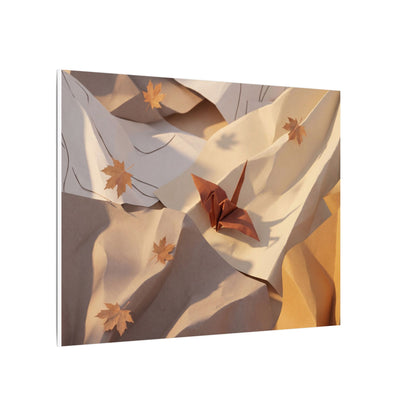 Autumn Paper Fold Minimal Line Canvas Art | Cozy Decor