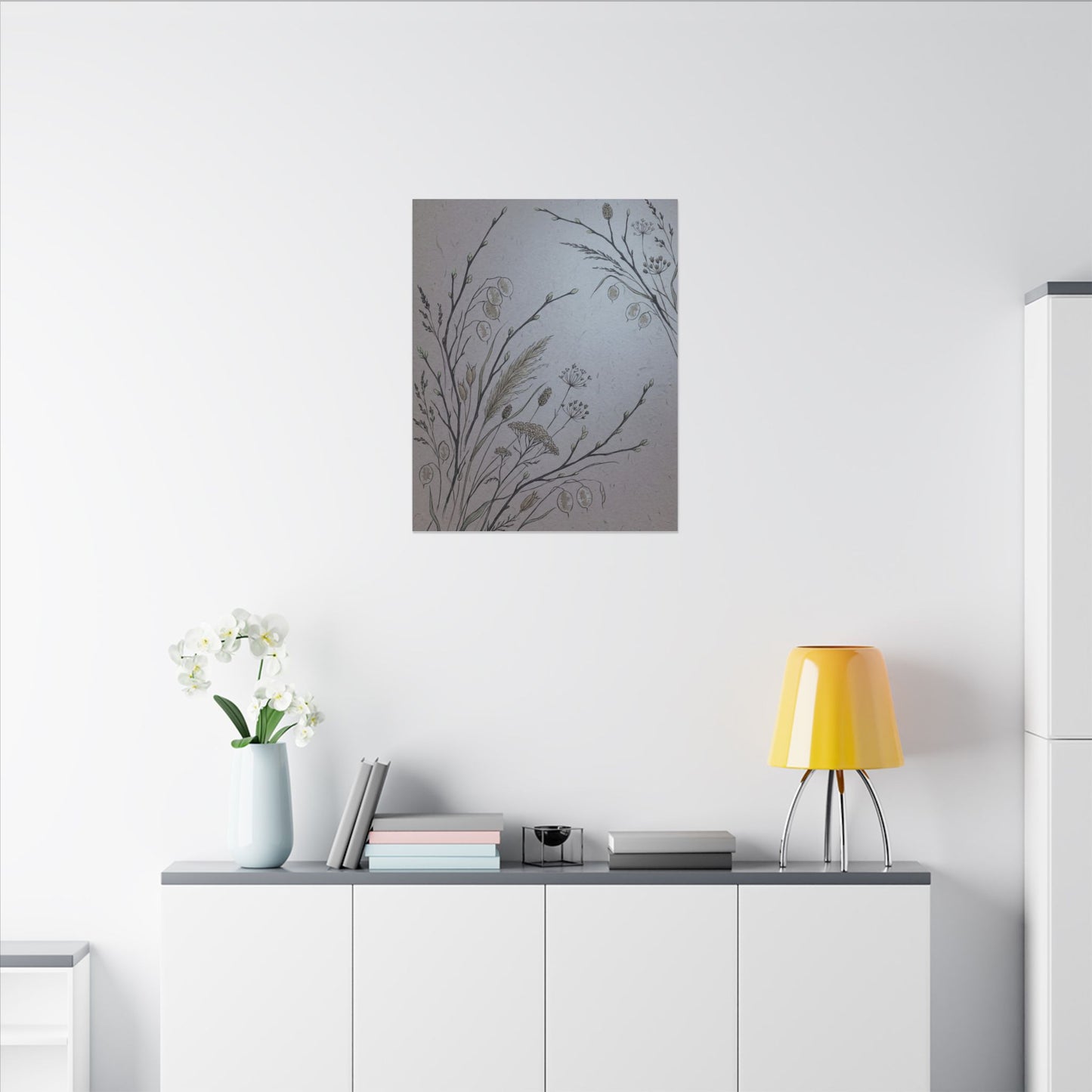 Spring Dried Flowers Japanese Pattern Canvas Art | Cozy Decor