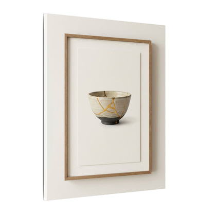 Kintsugi Charcoal Canvas Art