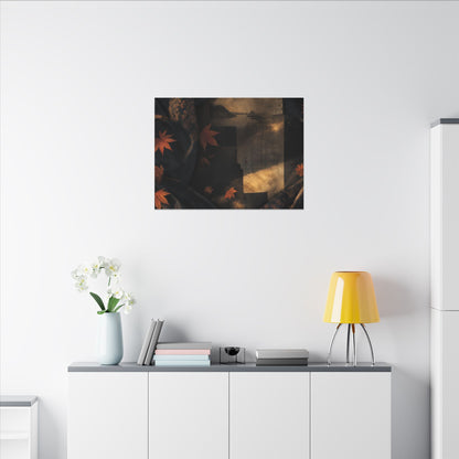 Autumn Silk Drape Shadow Zen Canvas Art | Bold Decor