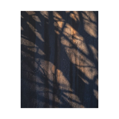Dark Japandi Shadow Play in Golden Hour | Shadow Zen Canvas Art
