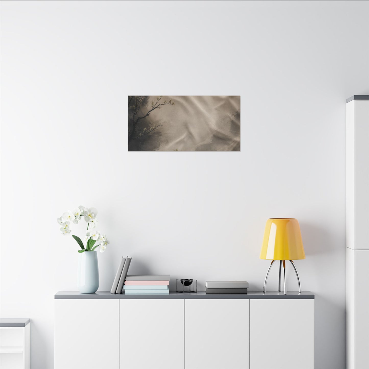 Silk Drape Canvas Art | Spring Japandi Japanese Pattern Art