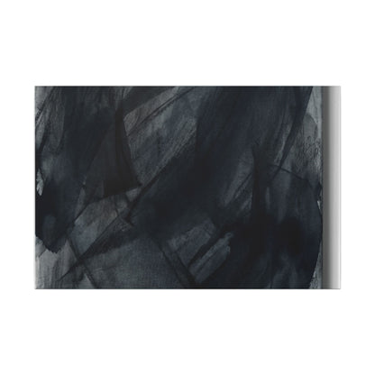 Deep Tones Dark Japandi Charcoal Canvas Art